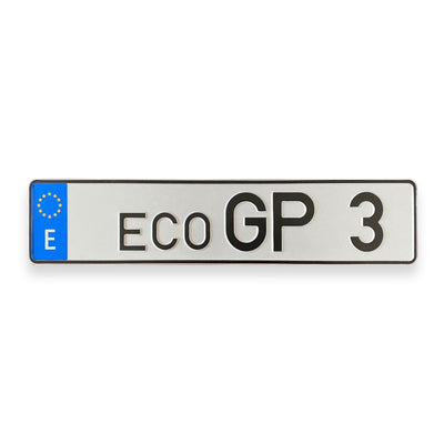 Official ecoGP Race License Plate